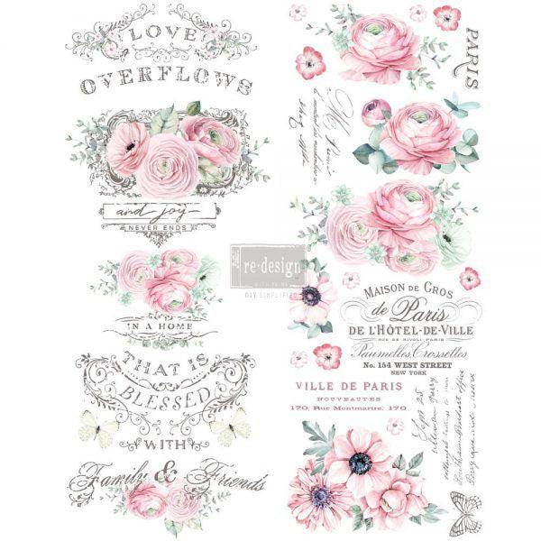 Overflowing Love |55.88 Cm X 76.2 Cm Decor Transfer |ReDesign with Prima