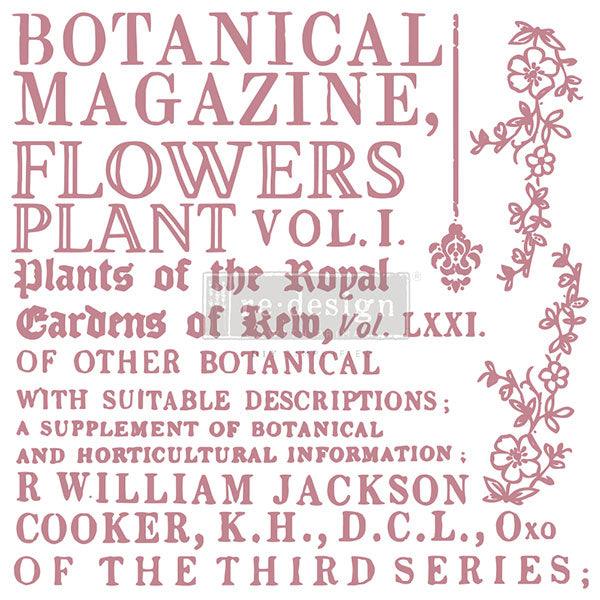 Botanical Encyclopedia |"30,5 x 30,5" Decor Stamp |ReDesign with Prima