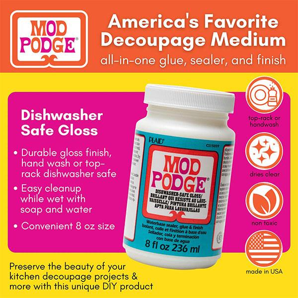 Mod Podge Dishwasher Safe Gloss 236 ML – DIYArabia