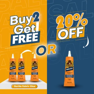 Gorilla Fabric glue 2 offers